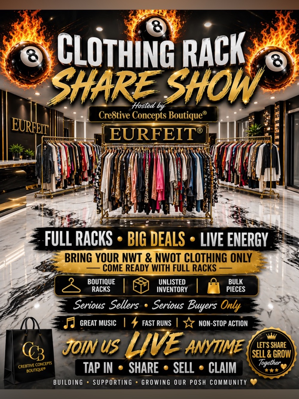 🚨 Racks On Racks Unlisted Inventory Flyer